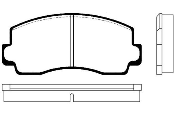 KAVO PARTS Piduriklotsi komplekt,ketaspidur BP-5512